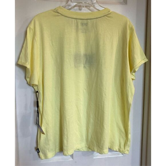 DKNY SPORT - 🎉HP x 2🎉 L Sz L - Cotton Embroidered Logo Tee in Lemon Yellow. NWT! - Picture 13 of 14